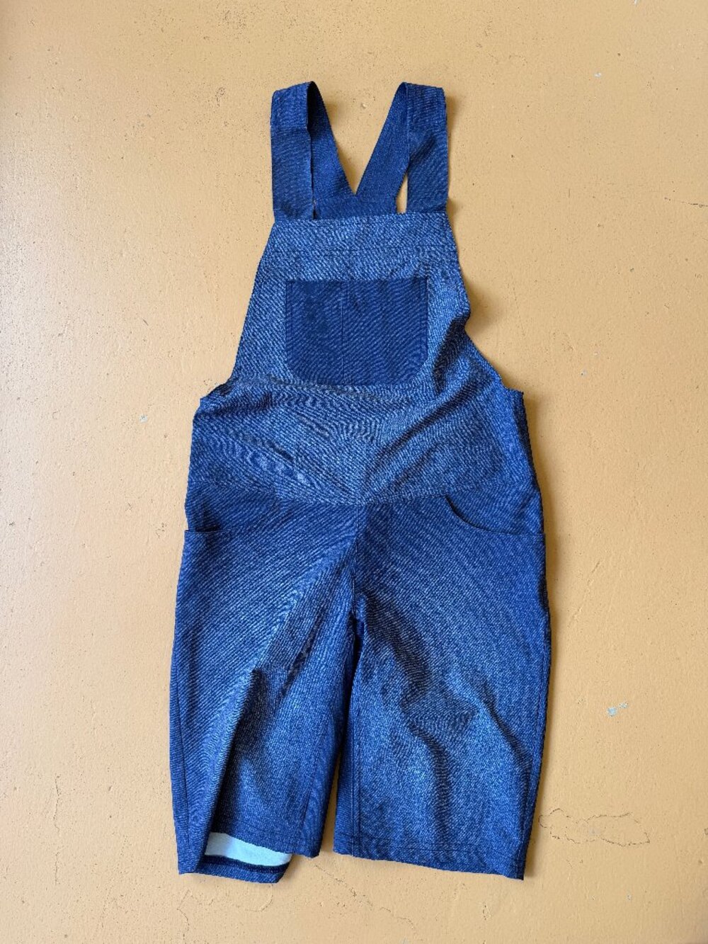 Sheebeest Cycling Uberalls Overall Shorts Denim Print NWOT Size Small